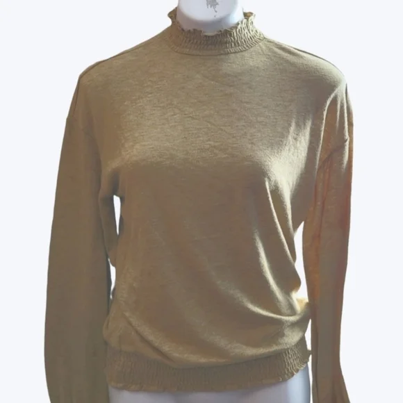 A New Day High neck Smocked Tshirt Green Size XXL - Picture 3 of 5